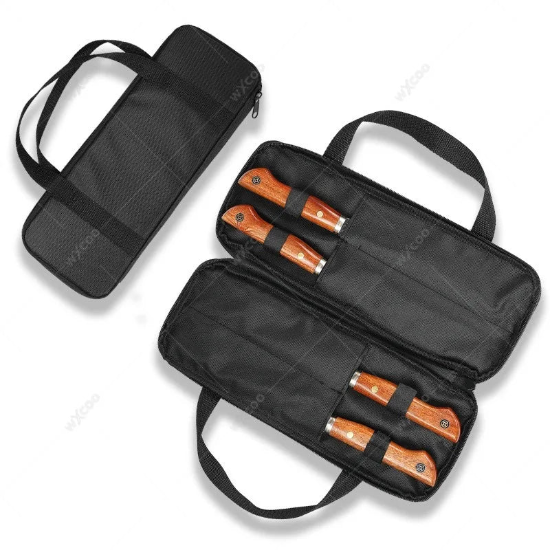 5CR15MOV Steel Chef Knife Set with Wooden Handle Forged Meat Cleaver Japanese Santoku Knife Kitchen Knife Storage Bag - Daisan Mart