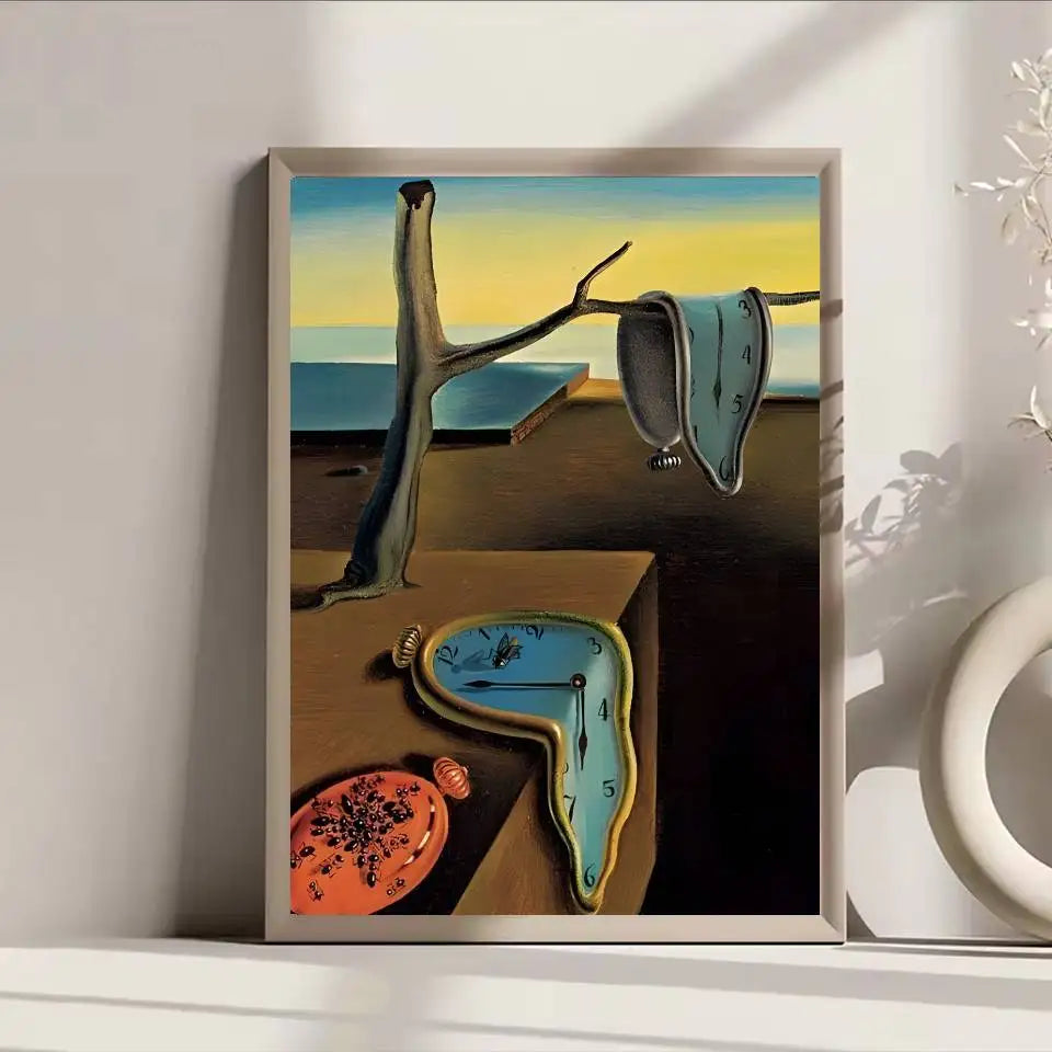 Surrealism Artwork By Salvador Dali Poster Self-adhesive Art Waterproof Paper Sticker Coffee House Bar Room Wall Decor
