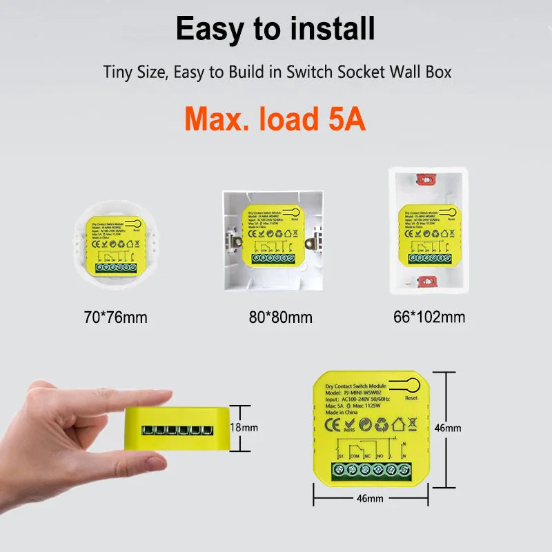 Tuya WiFi Smart Switch 5A Remote Control 