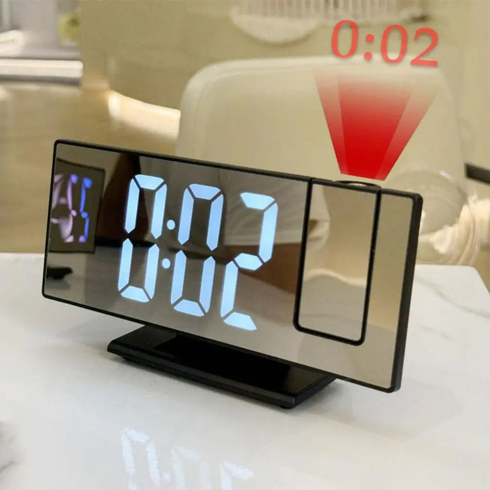 LED Digital Alarm Clock Battery Voice Control
