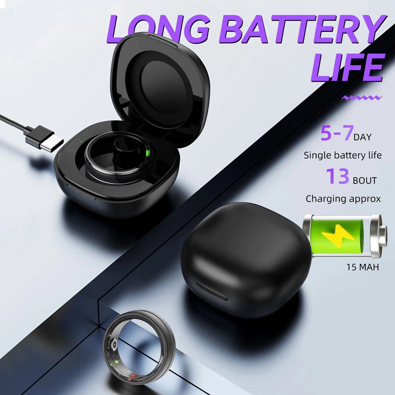 EIGIIS R06 Health Ring - Waterproof, Smart Measurement