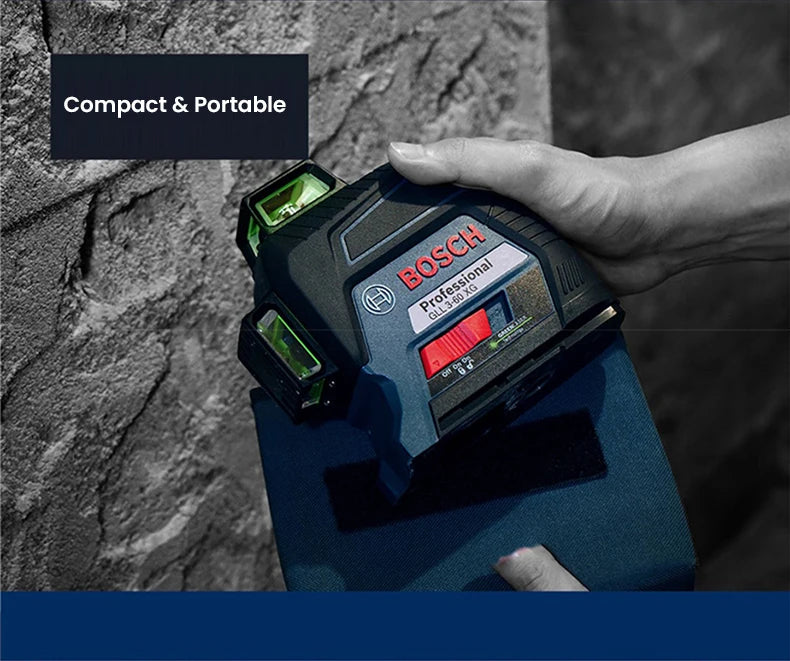 Bosch GLL 3-60 XG Laser Level 12 Lines Green 3D Level Self-Leveling 360 Horizontal &amp; Vertical Cross 30m Powerful Measuring Tool