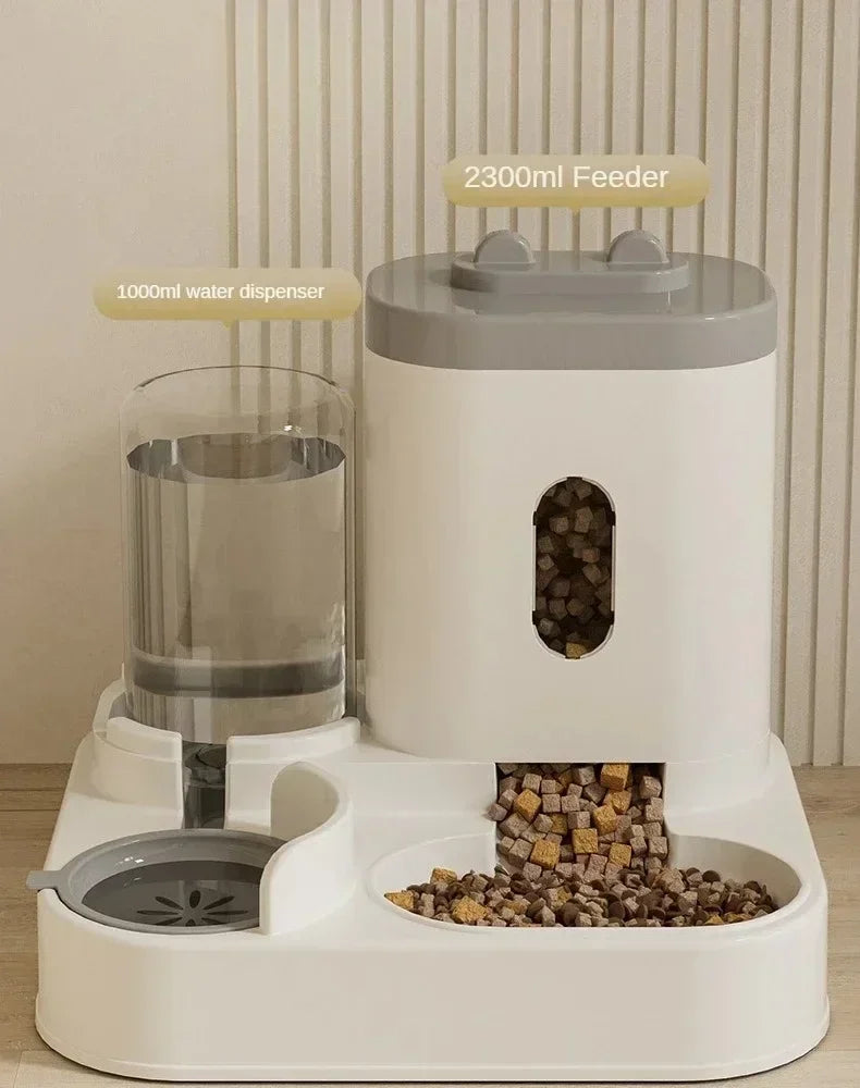 Automatic Feeder Dog Cat Food Bowl With Water Fountain Large Capacity Pet Food Storage Dispenser Container Puppy Pet Accessories - Daisan Mart