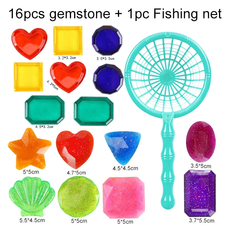 Simulated Goldfish/Gemstone Plastic Summer Pool Decoration Fishing Accessory Diving Prop Entertainment Water Play Equipment TMZ
