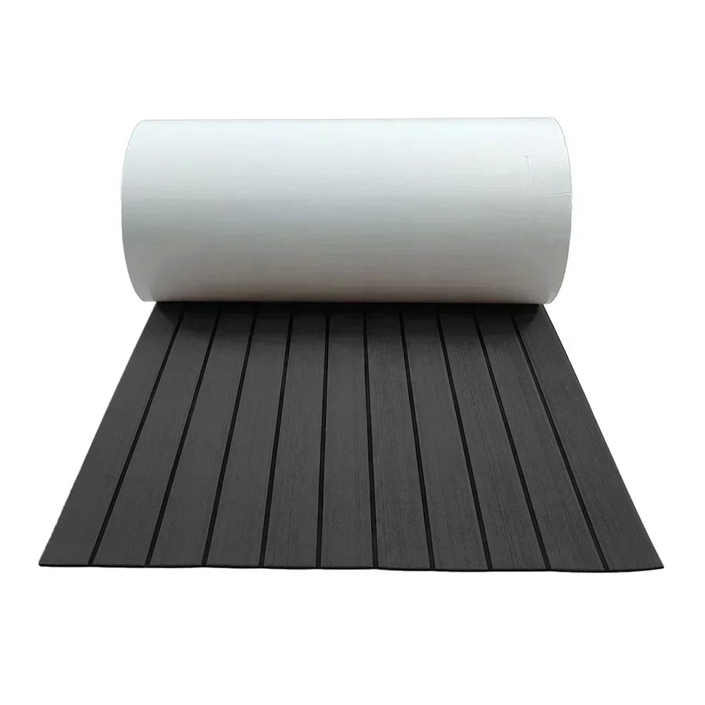 580x2400x5mm EVA Foam Faux Teak Boat Decking Mat Brown Deck Sheet Yacht Flooring Anti Skid Mat Self Adhesive Vehicle Pad - Daisan Mart