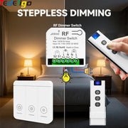 Công Tắc Dimmer 433MHz Điều Chỉnh Đèn LED 220V