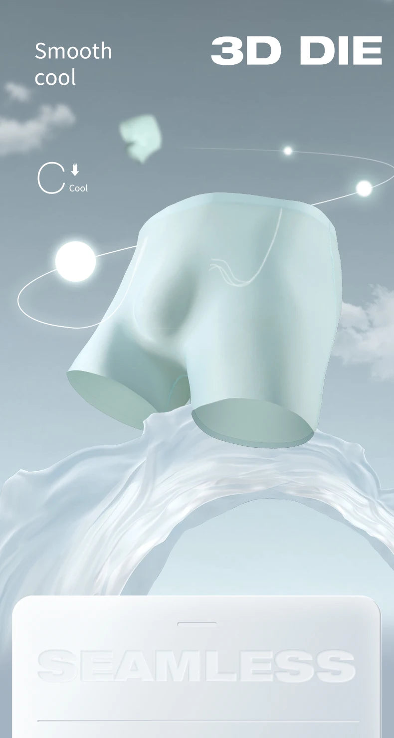 3D Ice Silk men's sports underwear, cool summer