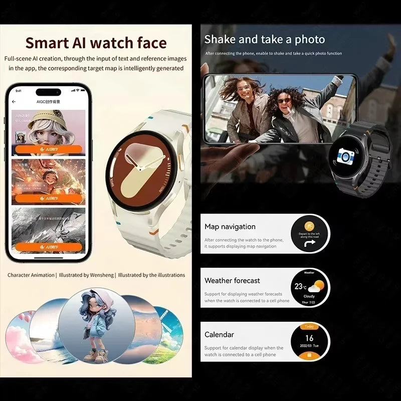 Smartwatch 2025 Chống Nước, Cảm Ứng Siêu Việt