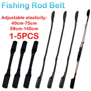 1-5PCS Cover Protector for Fishing Rod Tube Case Fishing Pole Sleeves Belt Fishing Rod Socks Srtap Rod Protector Adjustable