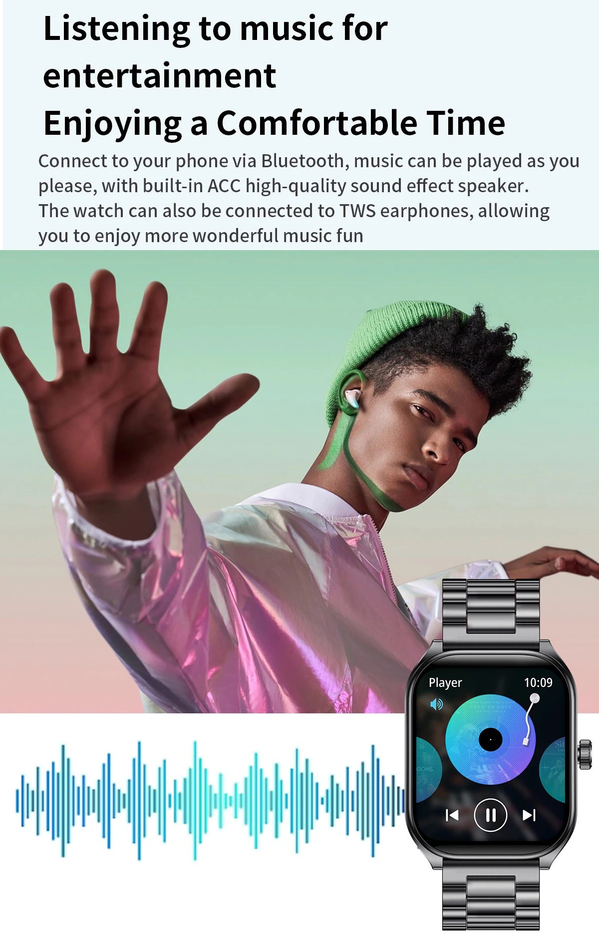 Đồng Hồ Thông Minh AMOLED 2.01'' Chống Nước IP68 Nam