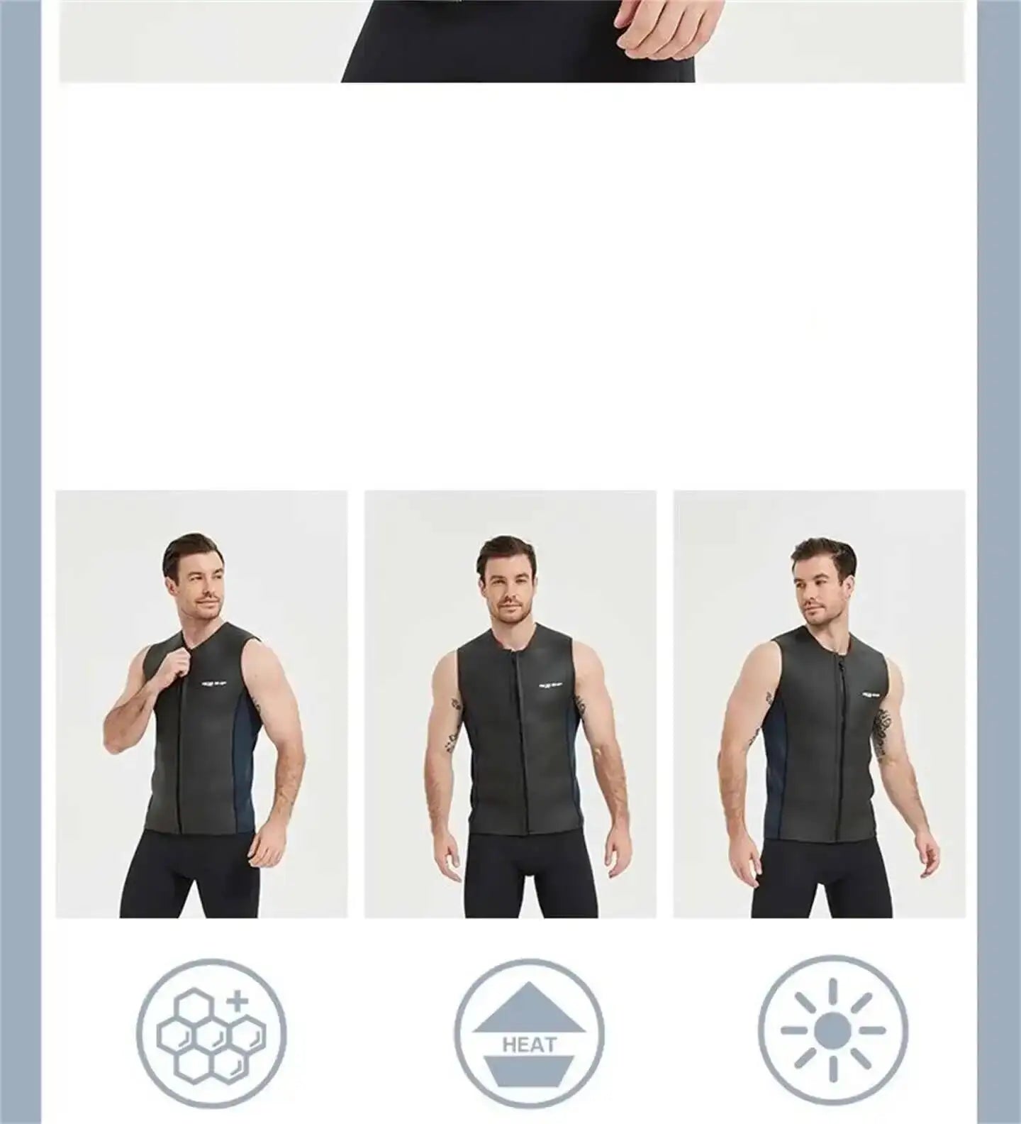 Áo Lặn Không Tay 3mm - Bơi Lội & Lướt Sóng