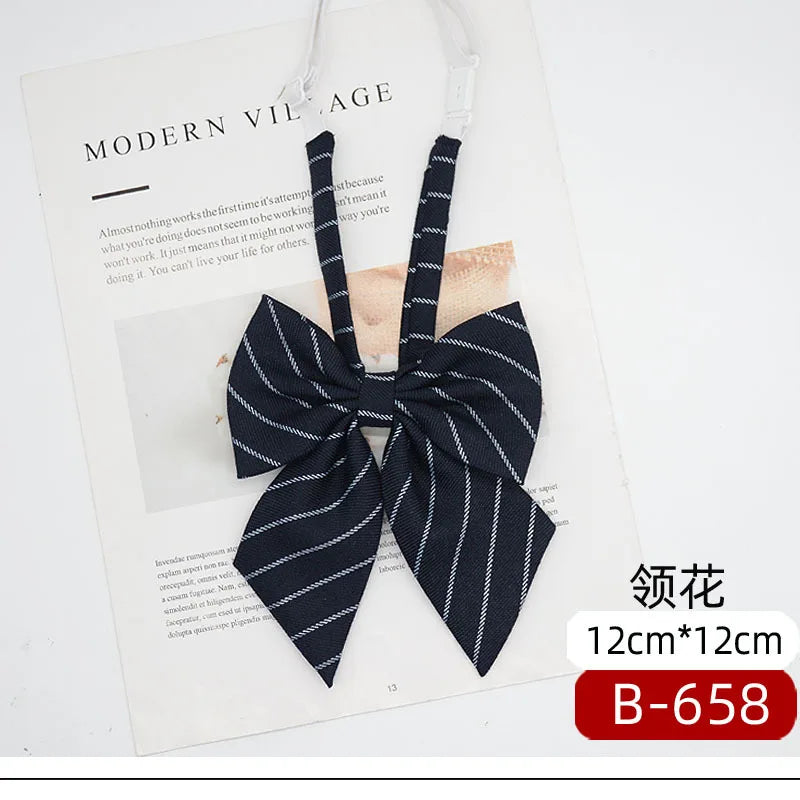 7公分條紋棉質領結，男女學生適用