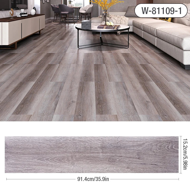 3D Self-Adhesive Thick Wood Grain Floor sticker Wallpaper Modern Wall Sticker Waterproof Living Room Toilet Kitchen Home Decor