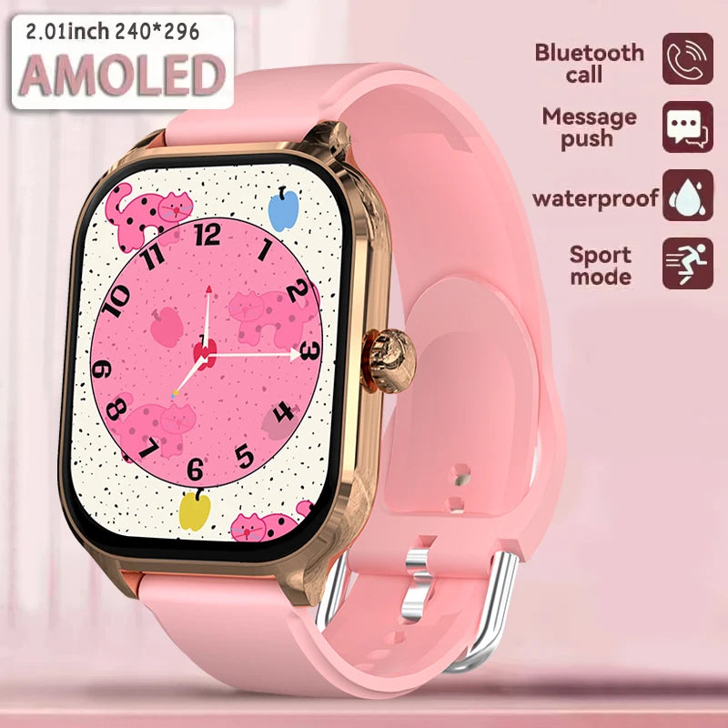 Đồng hồ thông minh 2025 AMOLED 2.01 Thời trang đôi