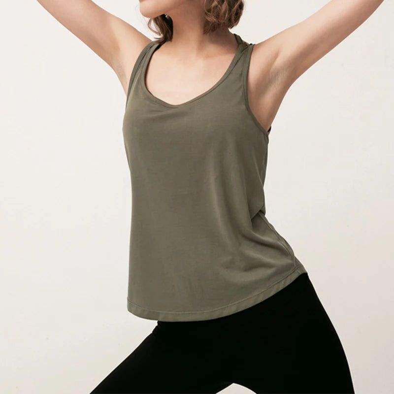 Áo Tập Yoga Nữ Lưng Hở Thoáng Mát, Thoải Mái Năng Động - Daisan Mart