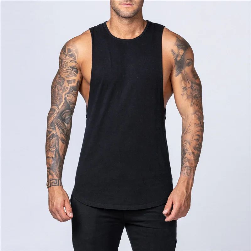 Áo Tank Nam Thoáng Khí Tập Gym Mùa Hè Cotton Bodybuilding