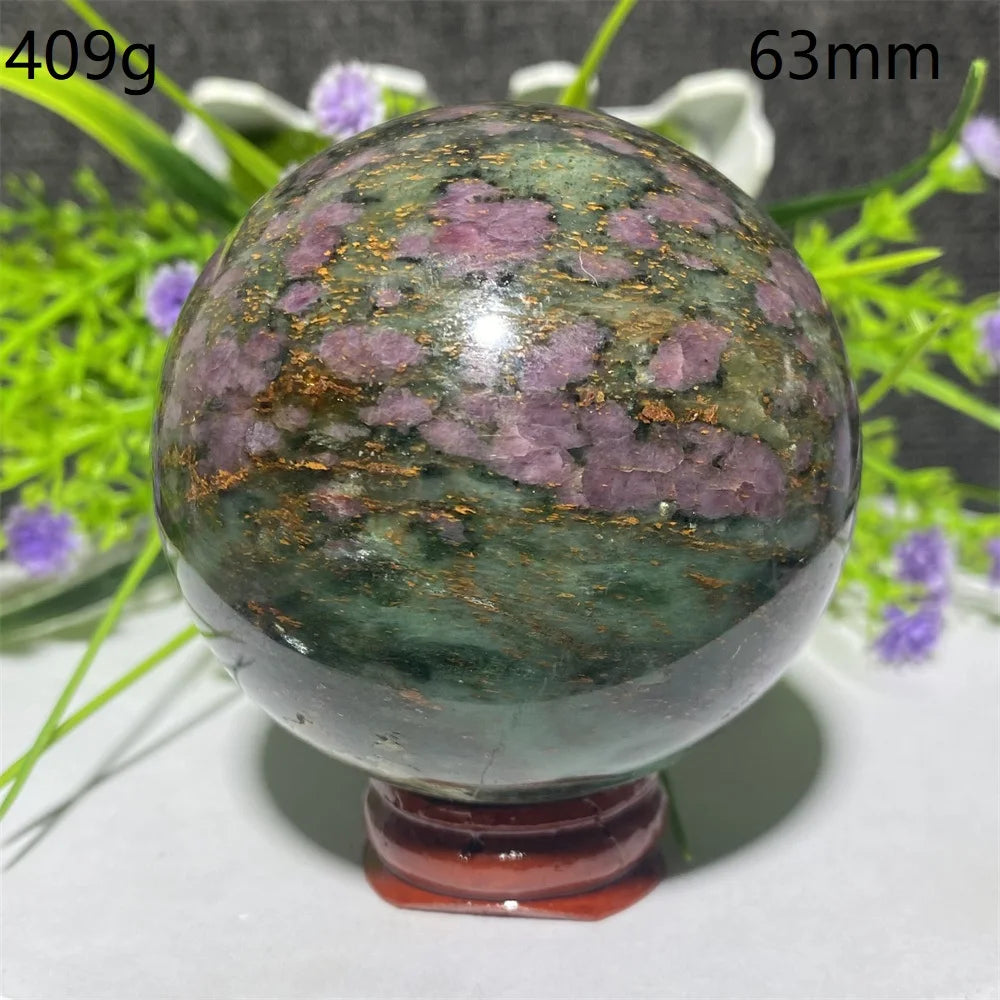 Natural Emerald &amp; Ruby Energy Ball