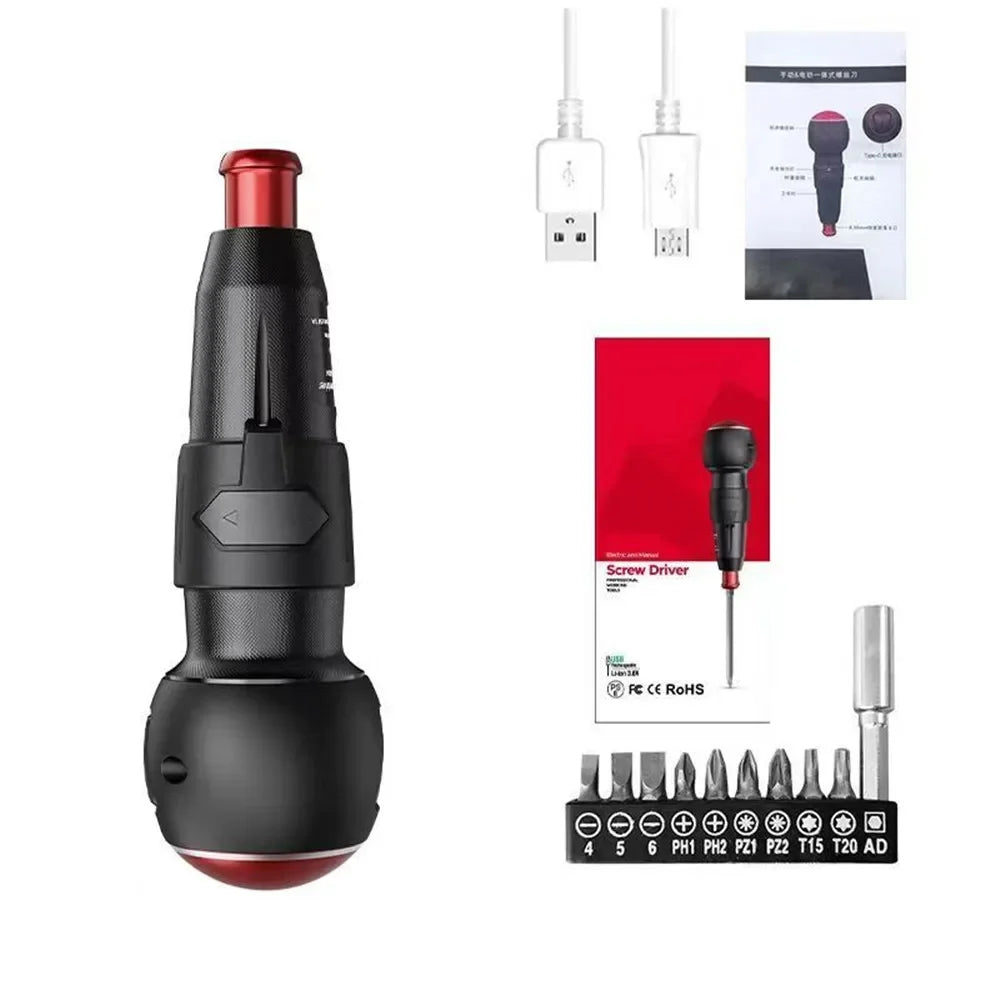 2025 New Cordless Electric Screwdriver 10 in 1 Powerful 3.6V Rechargeable Screwdriver Set Household Auto Screw Driver PC Repair