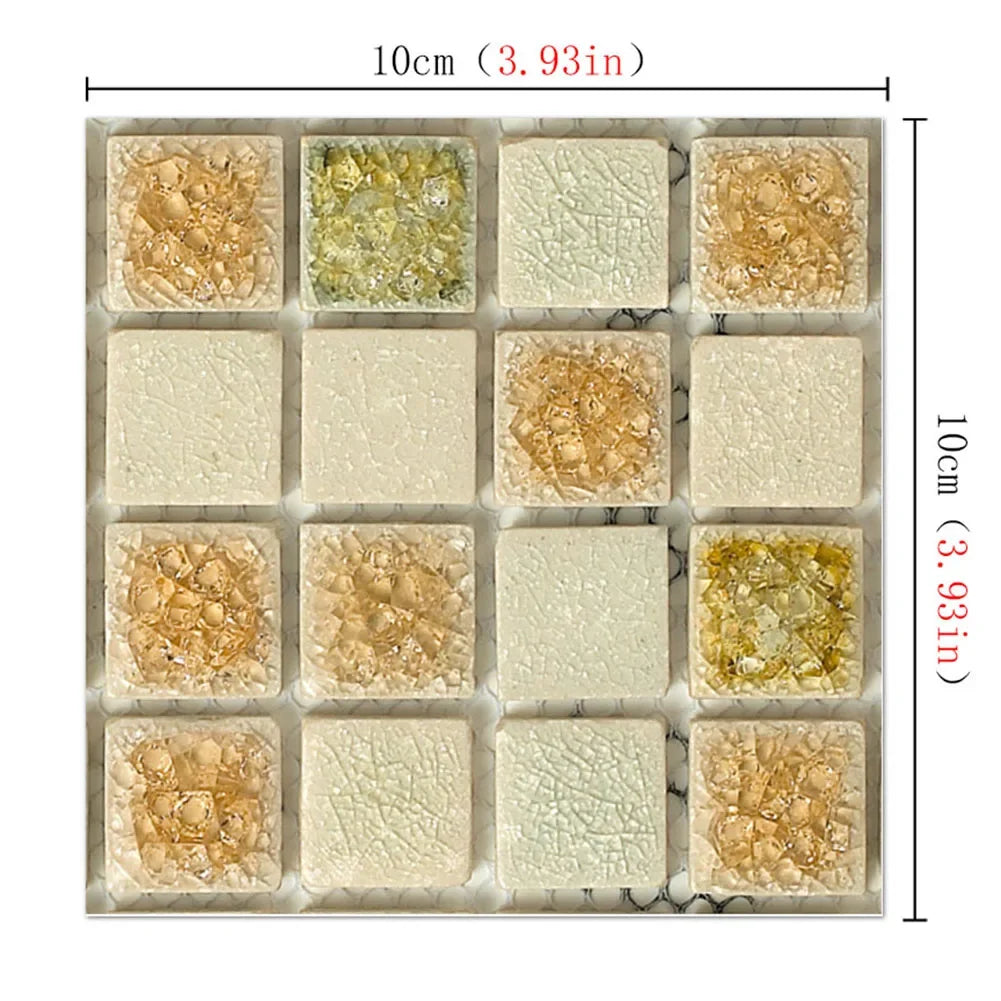 Set of 20 3D Waterproof Stickers for Kitchen/Bathroom Decoration