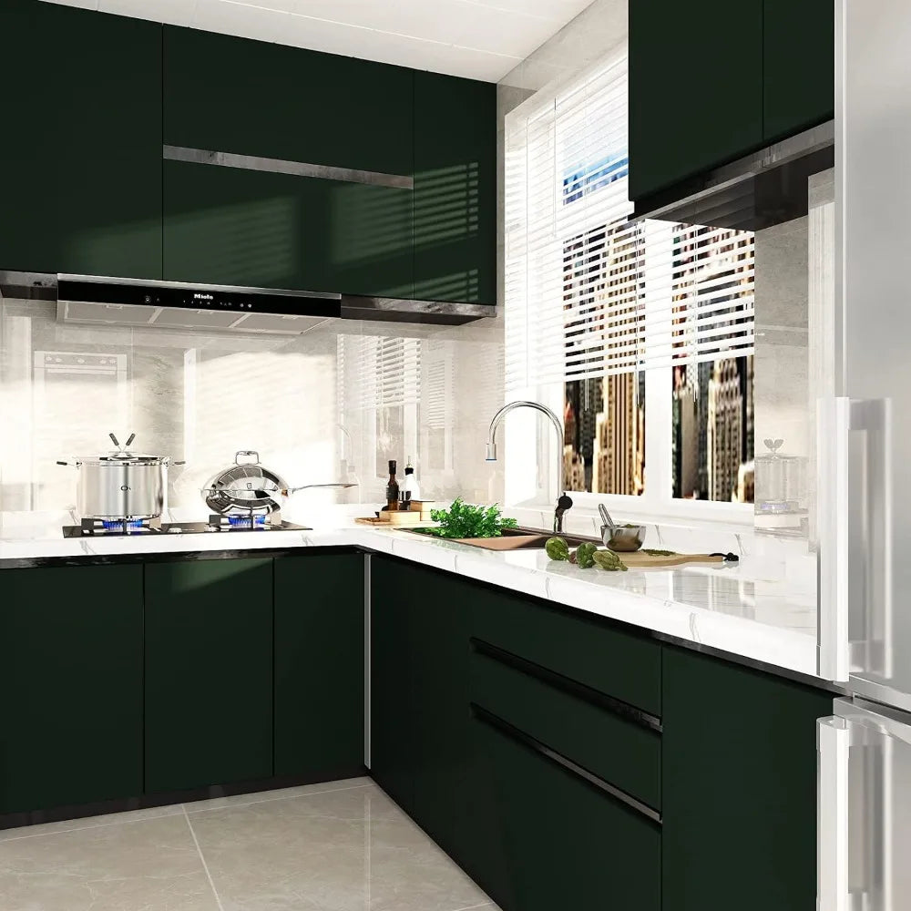 Dark blue waterproof wallpaper for interior decoration