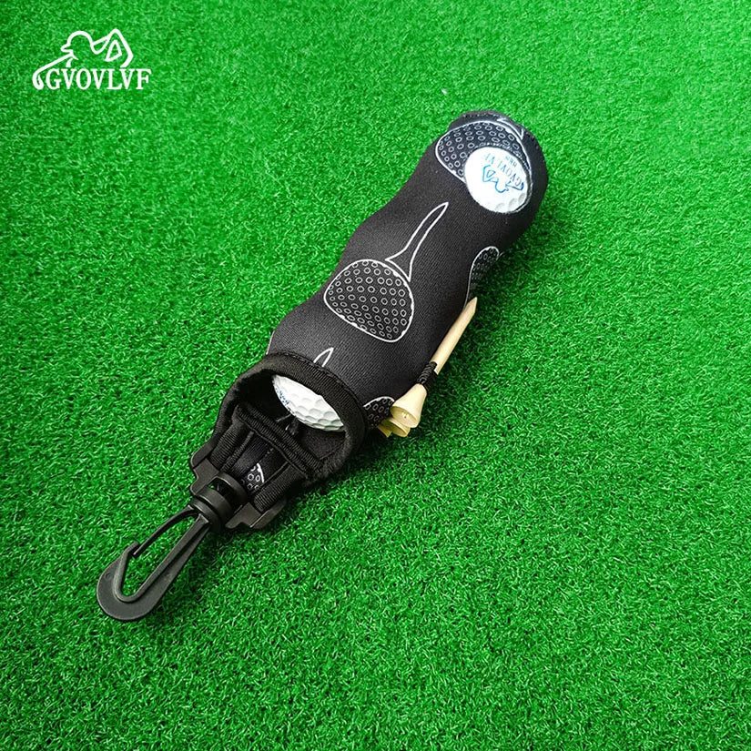 Golf Ball Bag for 3 Balls - With Convenient Hanging Hook