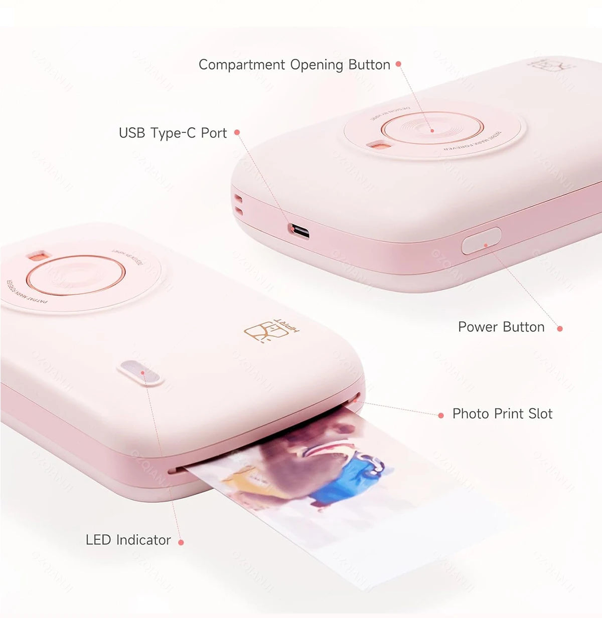 Máy In Ảnh Mini CP2100 Bluetooth 300dpi 2x3 Inch - Daisan Mart