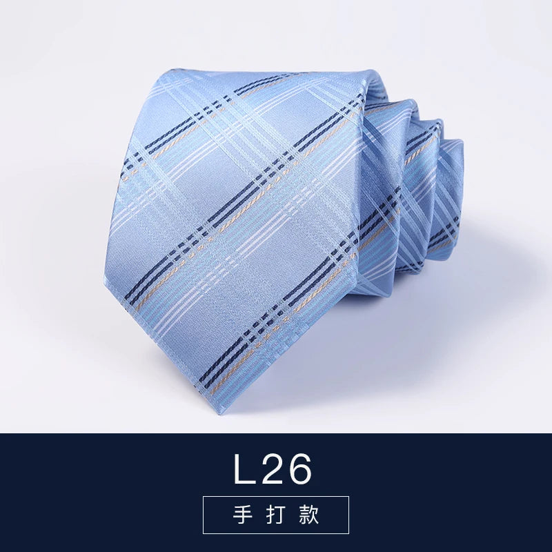 Cà Vạt Lụa Tơ Tằm Nam Cao Cấp Họa Tiết Sọc 8CM