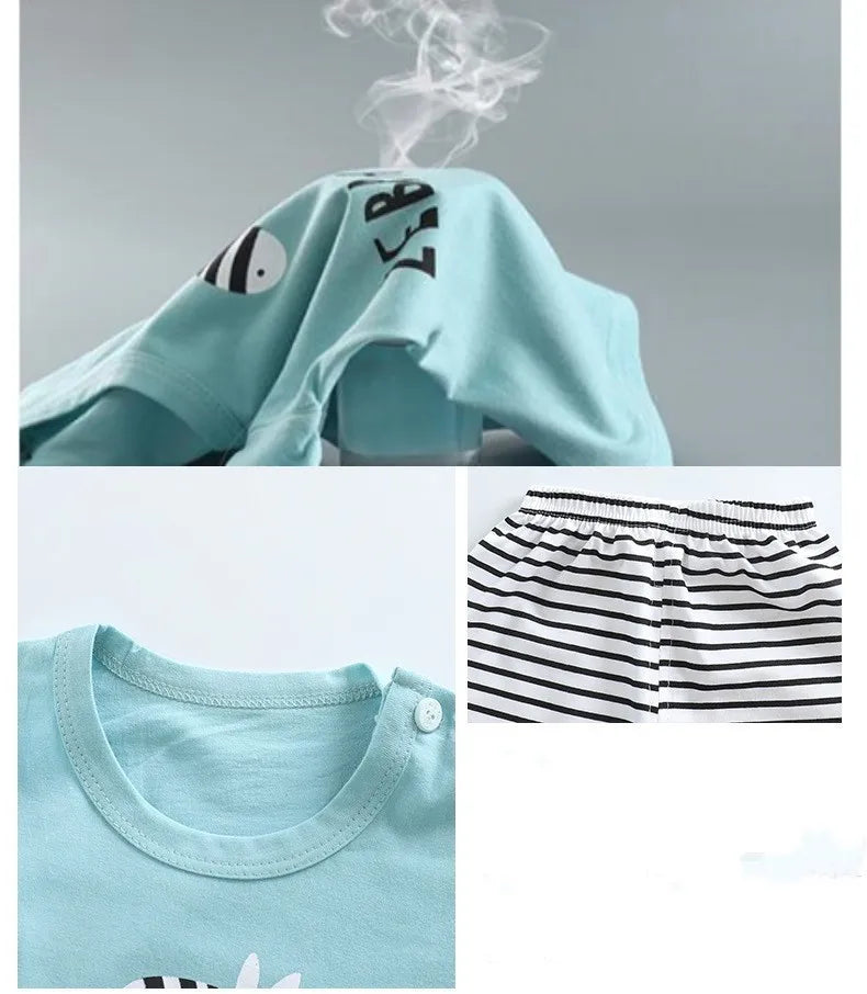 Kids Summer Outfits: Striped T-Shirt &amp; Pants