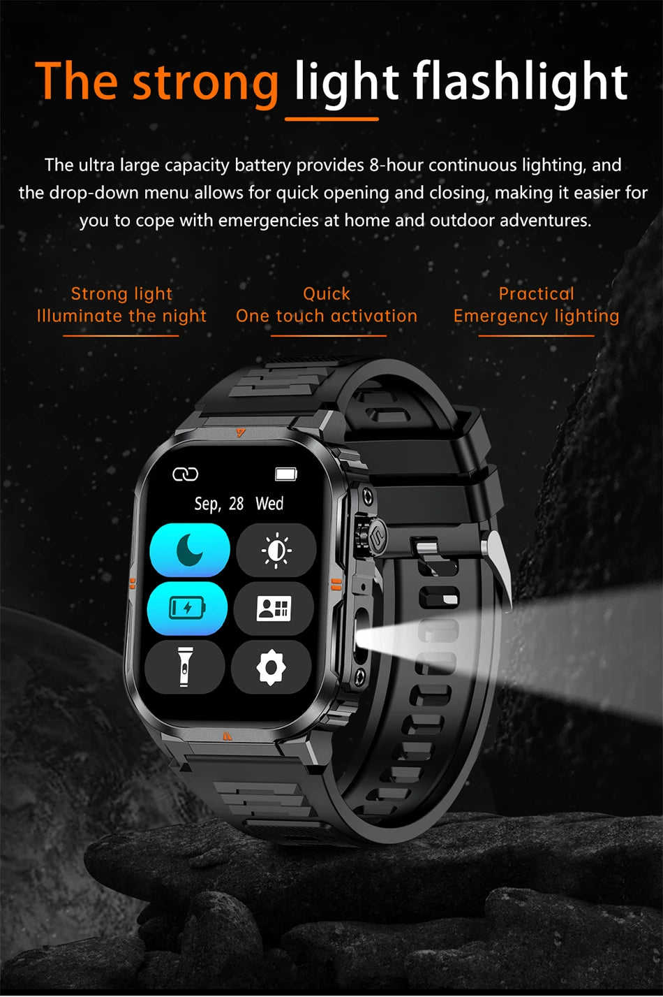 Đồng Hồ Thông Minh LIGE 2.01'' Chống Nước Thể Thao - Daisan Mart