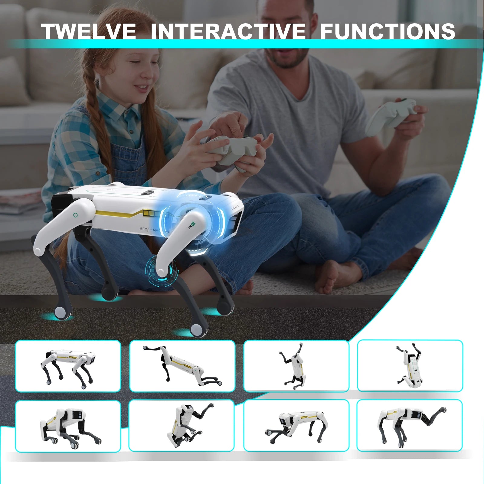 Intelligent AI RC Robot Dog Voice Dialogue APP Remote Control Programming Singing Dancing Machine Dog Kids Toys - Daisan Mart