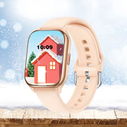 Women's Gold Smartwatch: Bluetooth Calling, Waterproof, Hebrew
