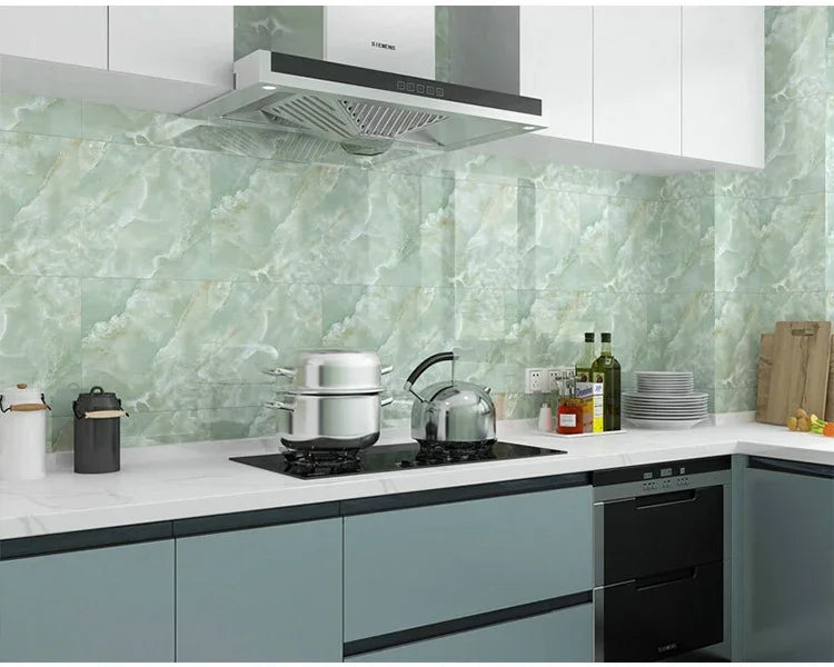 10/30PCS 30cmx60cm Bathroom Tile Waterproof Sticker Thick Self-adhesive Floor Sticker Marble PVC Indoor Wall Sticker
