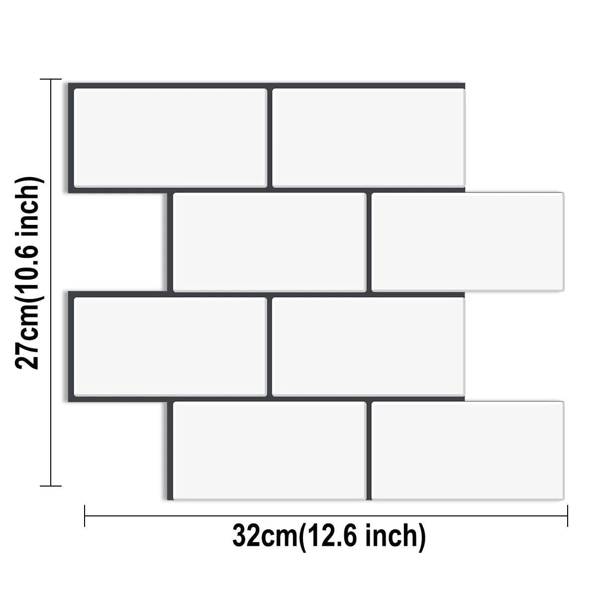 Bộ 10 Miếng Dán Tường Gạch 3D Chống Nước Nhà Bếp