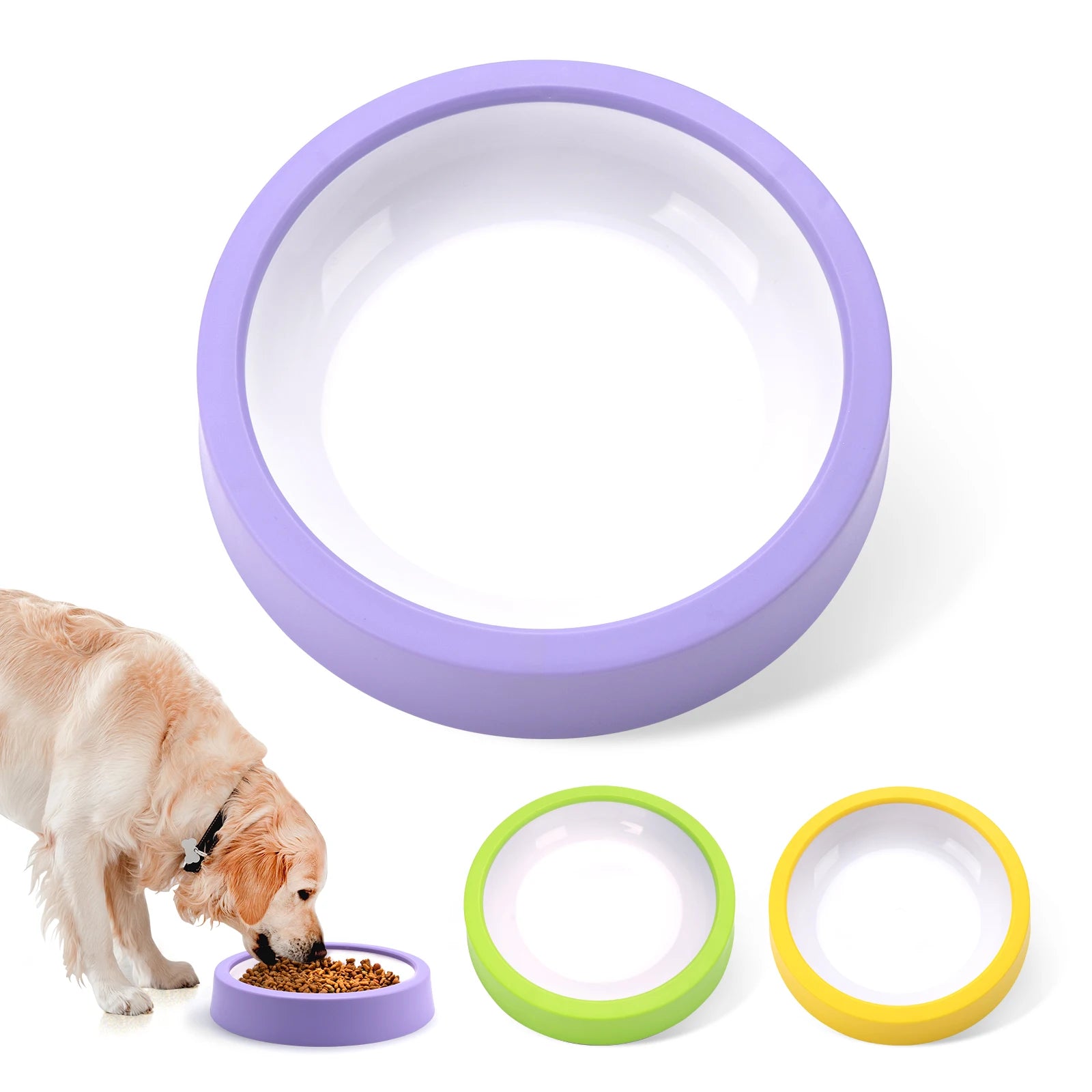 Pet Dog Slow Feeder Bowl Fun Non Slip Anti-Gulping Slower Food Feeding Dishes Eco Dog Bowl for Large Medium Small Dogs Puppy - Daisan Mart
