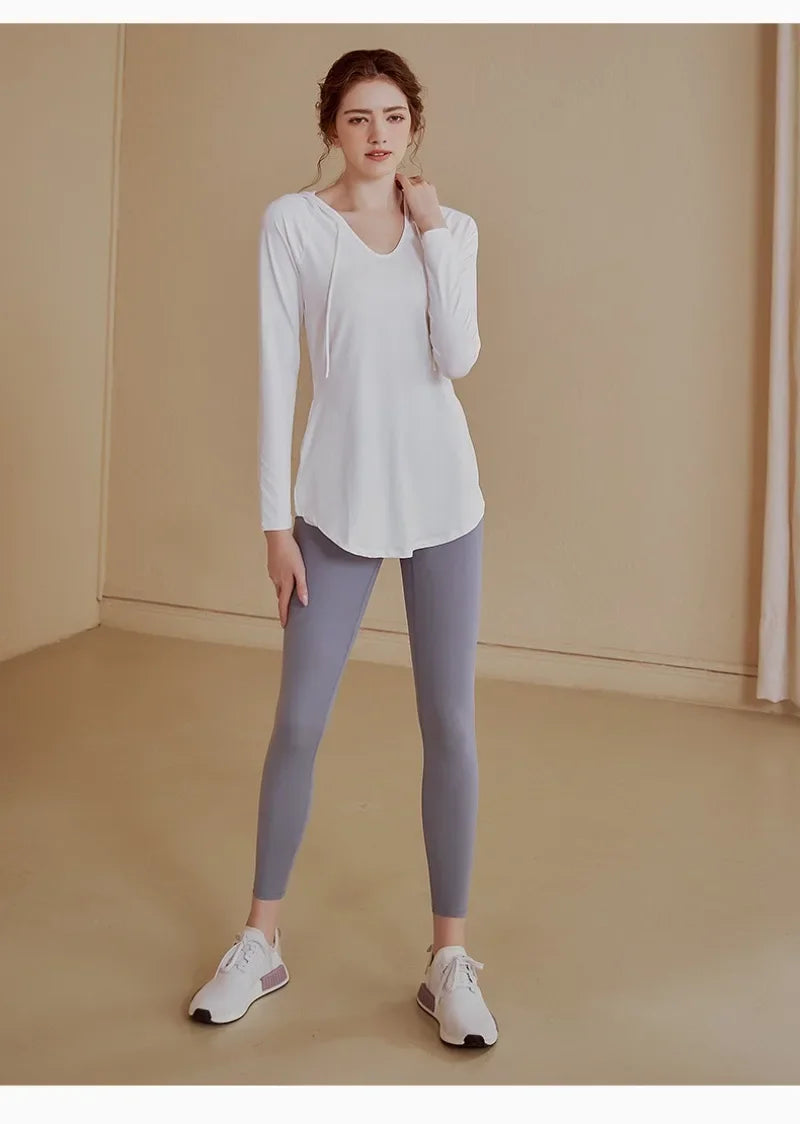 Áo Thể Thao Nữ Dài Tay Tập Gym Yoga Chạy Bộ Không Đường May - Daisan Mart