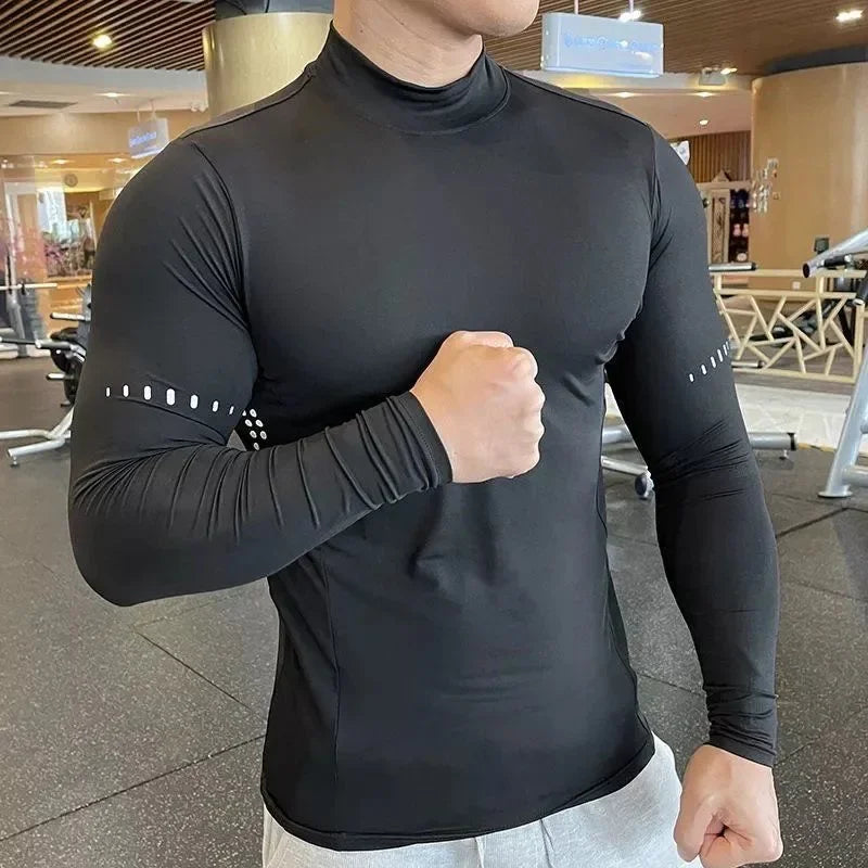 Men's Gym Long Sleeve T-Shirt, Stretchy, Quick Dry, Cool