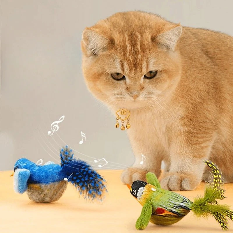 Interactive Bird Hanging Wall Toy That Makes Cats Sing and Play