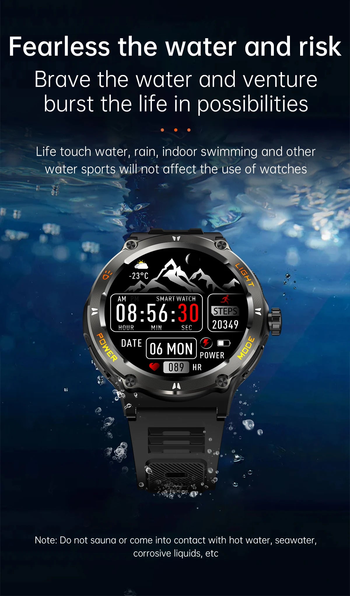 KT76 Smart Watch Sports Waterproof for Men and Women