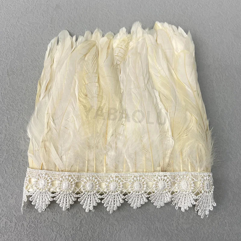 Natural Feather Sleeve Cuffs Gloves Party Cosplay Lace Wrist Cuffs Fur Sleeve Furry Accessories Carnival Stage Show Costume - Daisan Mart