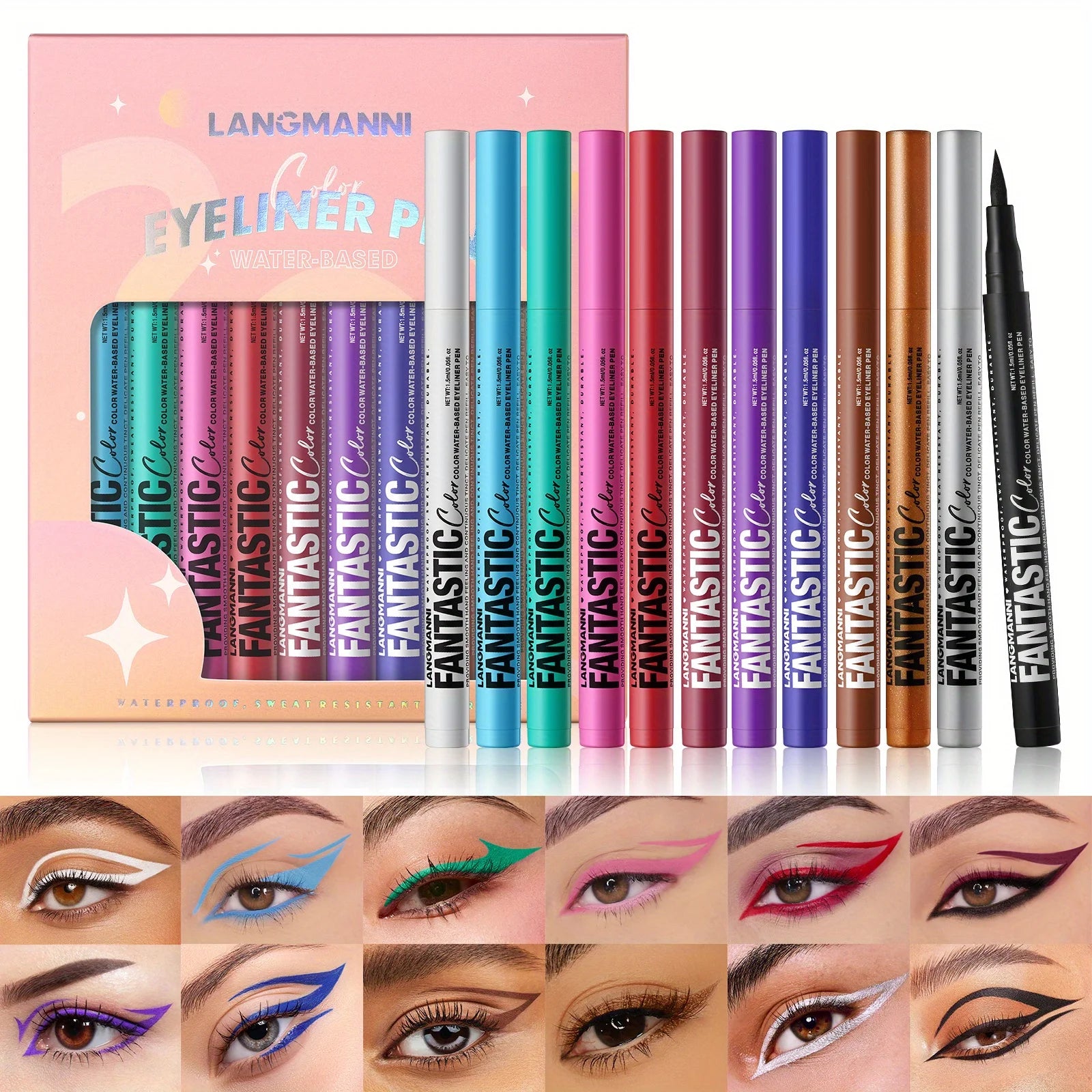 12 Color Super Long-lasting Waterproof Eyeliner