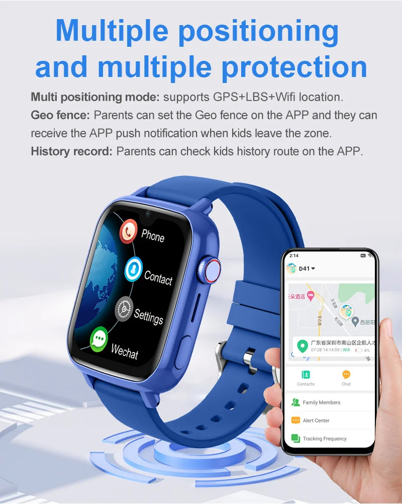 4G GPS Smart Watch for Kids Video Calling Protection