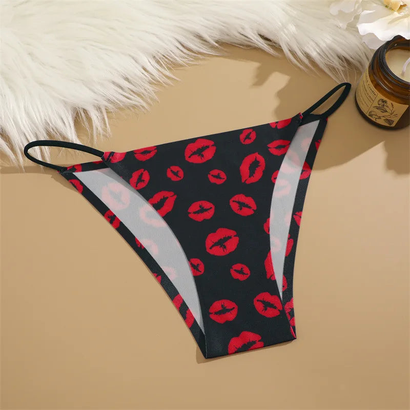 Quần Lót Lụa In Hoa Bướm Sexy Eo Thấp Nữ XS-XL