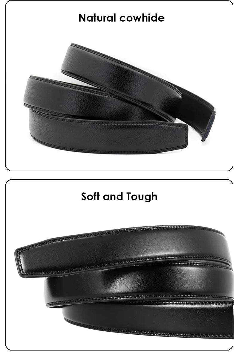 VATLTY Men's Cowhide Belt with Automatic Buckle 30mm High Quality