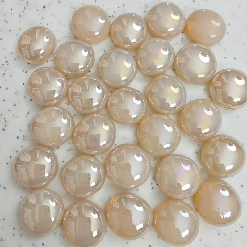 DIY Multicolored Round Glass Mosaic Beads 100g