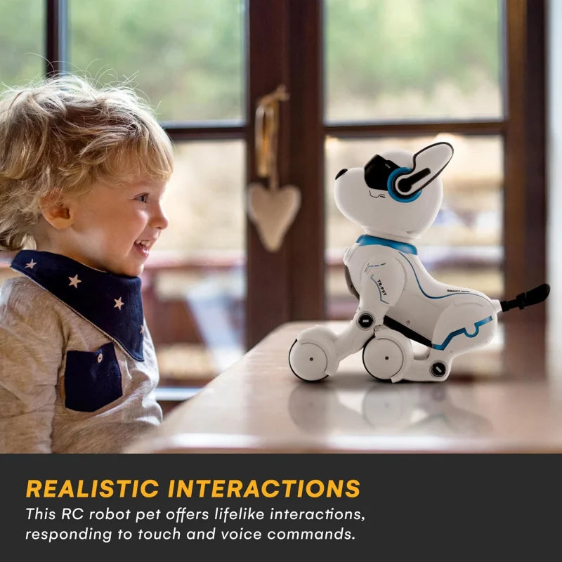 Intelligent Robot Dog- Interactive Smart Programmable Rechargeable with Remote Control, Voice and Touch Features - Daisan Mart