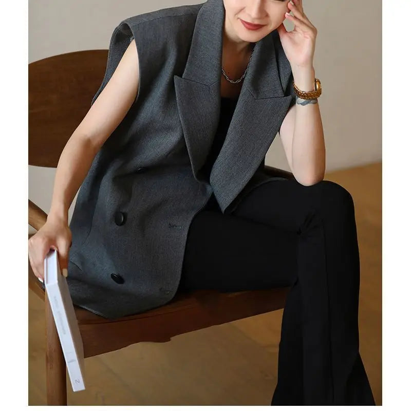 Women's Office Vest Fall 2025 Fashionable Straight-cut