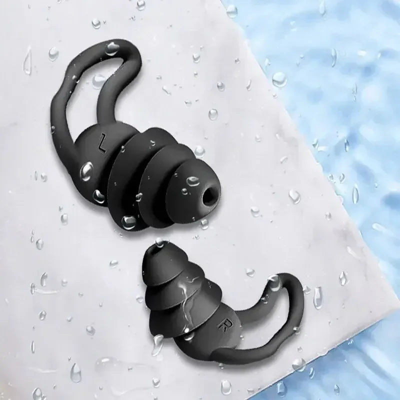 Nút Tai Chống Ồn 3 Lớp Silicone Mềm - Ngủ & Bơi