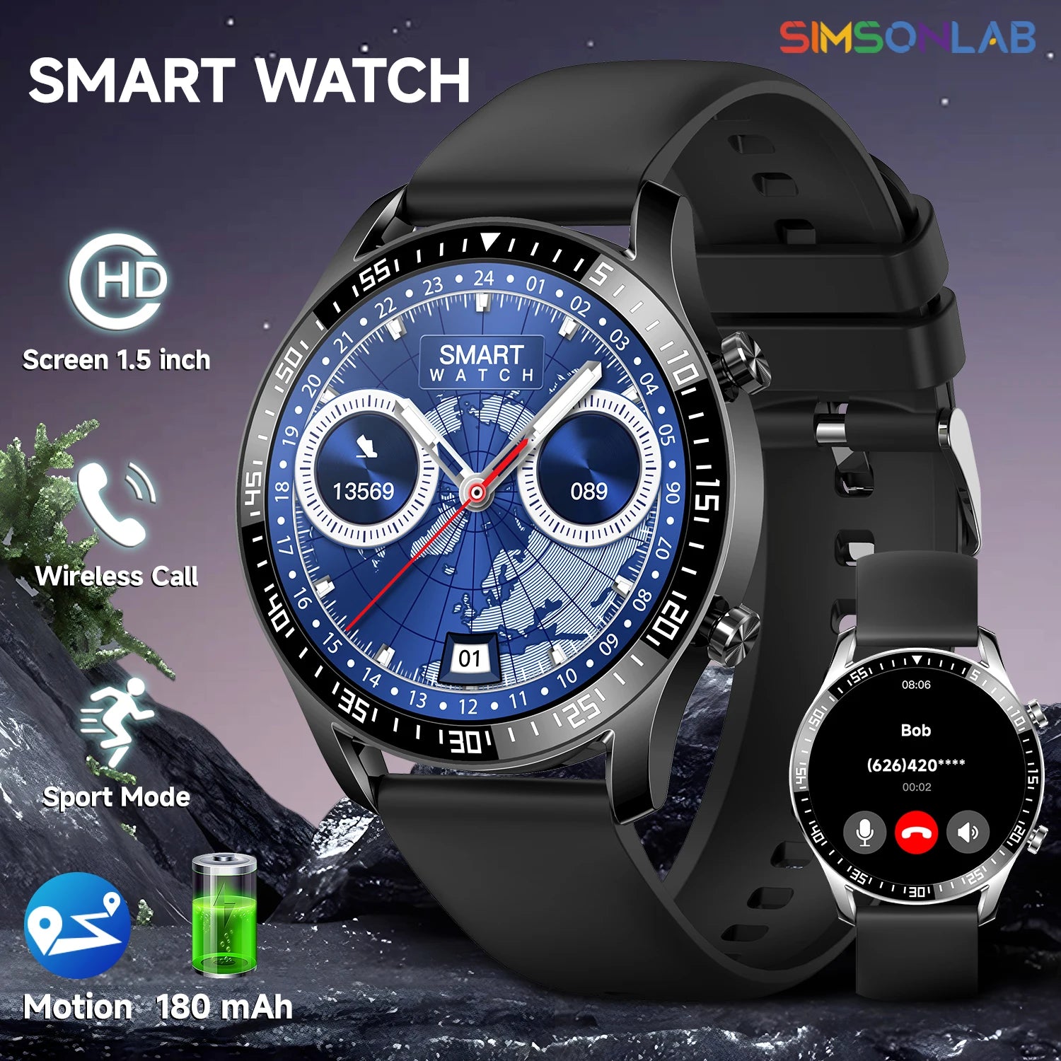 Smart Watch 2025 - Bluetooth Calling, Multi-Sport Mode