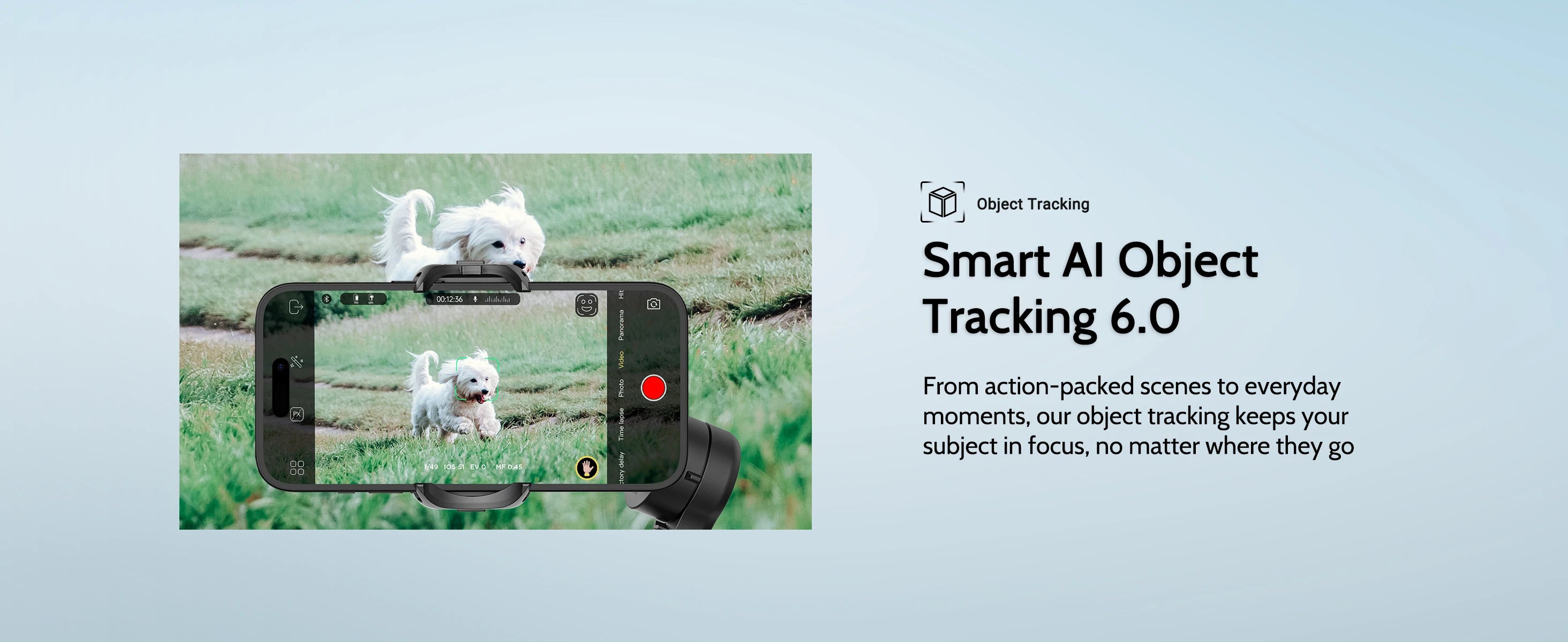 AOCHUAN Smartphone Gimbal Stabilizer OLED screen with LED lights 3-axis gimbal Stabilizer for Android and iPhone Smart XproBlack