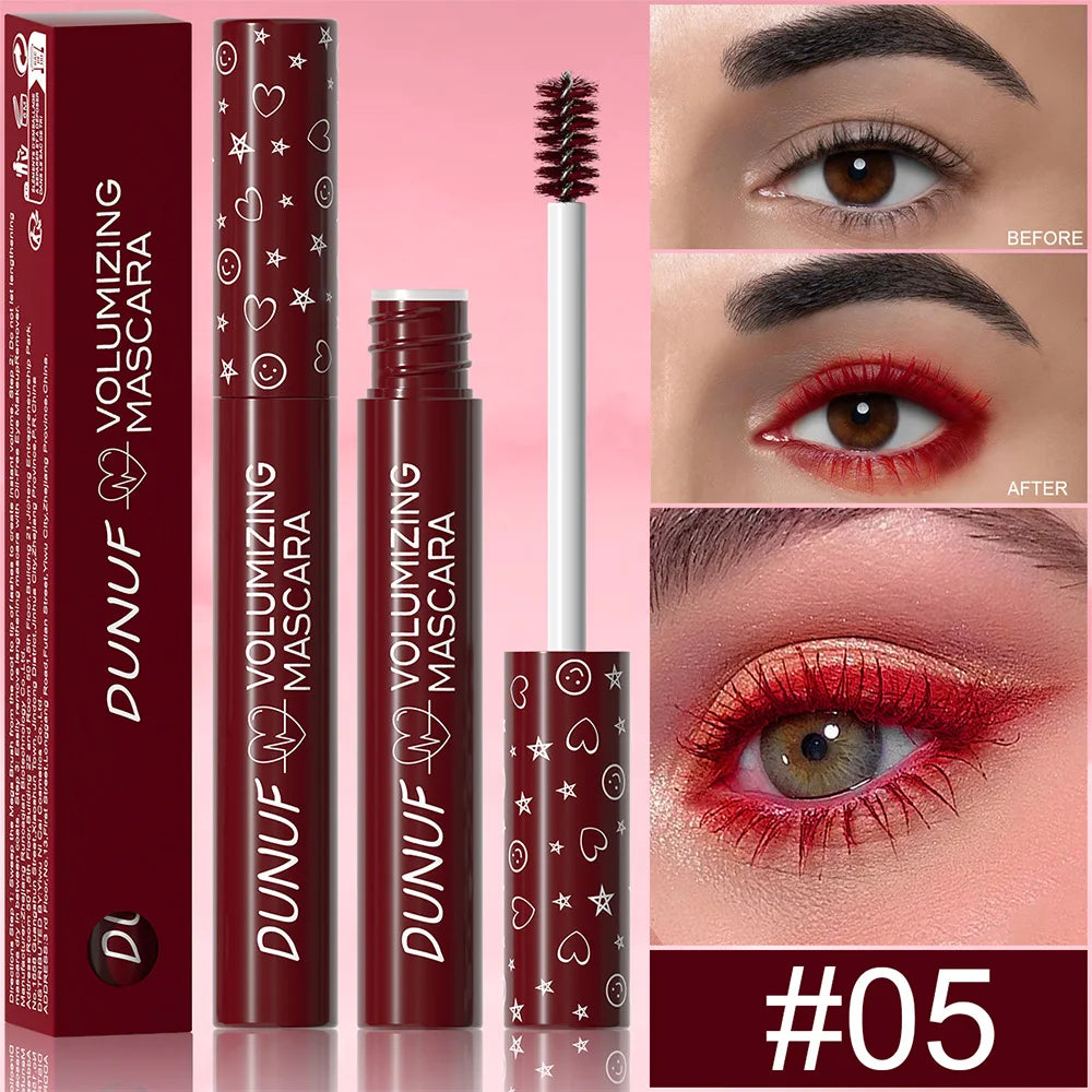 Thick, Curling, Smudge-Proof, Long-Lashes Red Mascara For All Skin Types